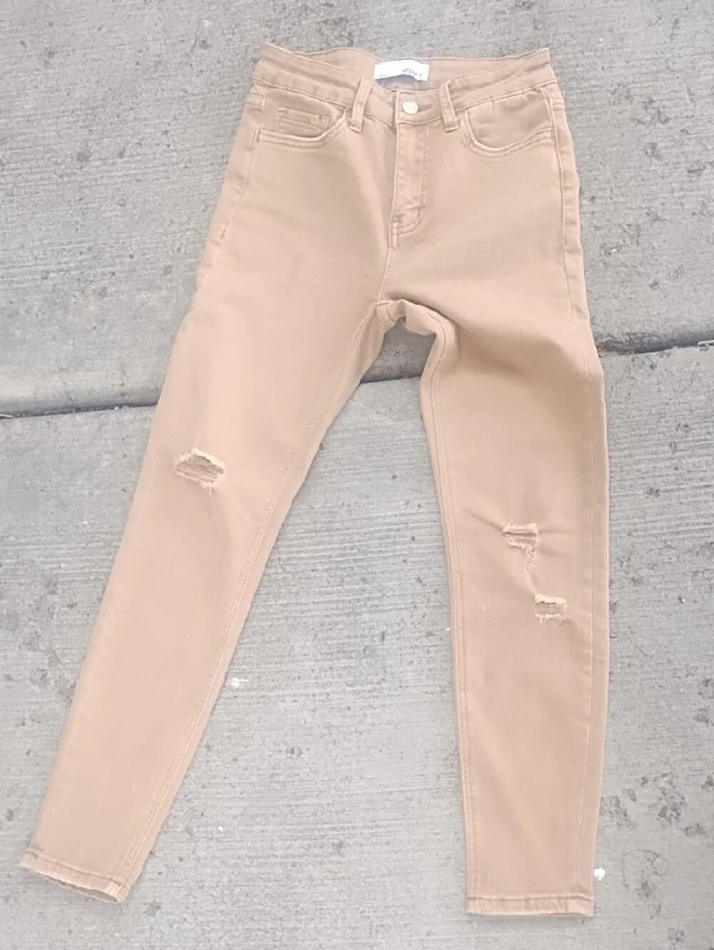 Old Navy Tan Distressed Skinny Jeans for Kids